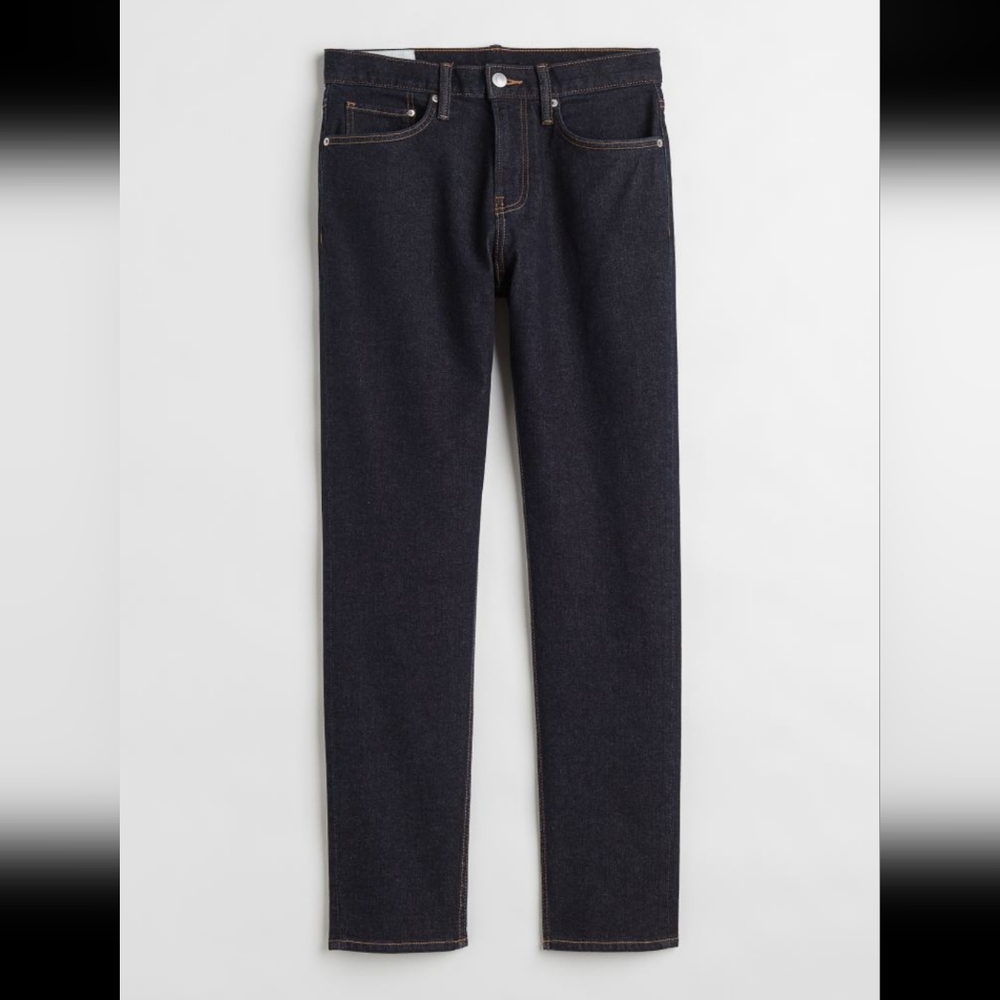 Men's straight jeans no fading